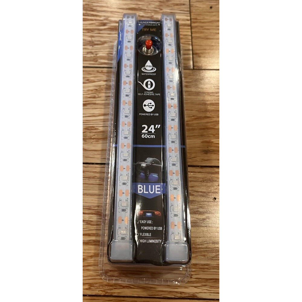 Acellories Firebolt LED Car Interior Lights Water Resistant 28" USB Blue NIB